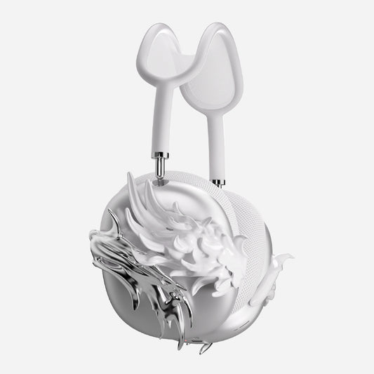 White and Silver Wings - AirPods Max Case - Eri Verse